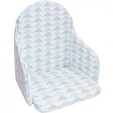 Coussin de chaise haute triangle bleu  par Babycalin