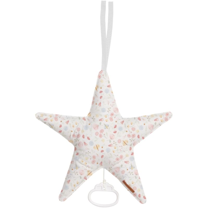 Coussin musical étoile Flowers & Butterflies Little Dutch
