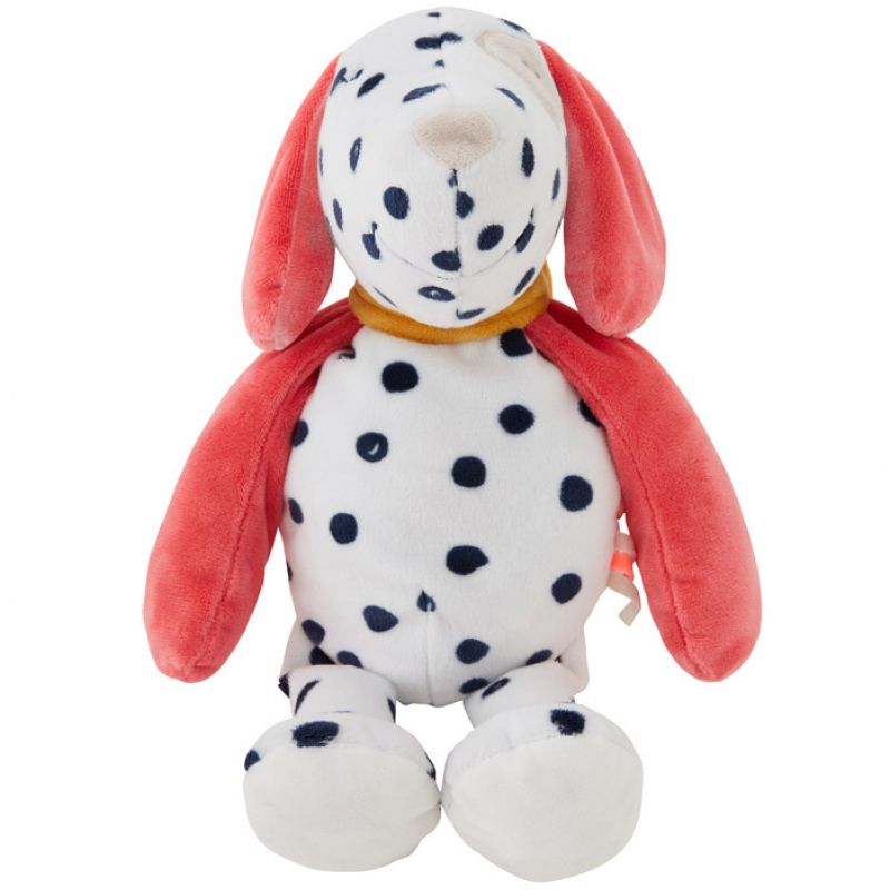 Peluche Zoé en veloudoux Amy & Zoé chien rose (25 cm) Noukie's