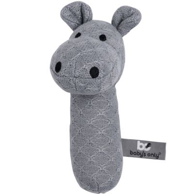 Hochet hippopotame gris (15 cm) Baby's Only
