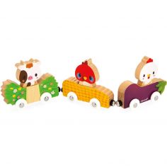 Jeu magnétique Les animaux de la ferme (3 pièces) - Janod 