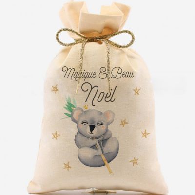 Sac à cadeaux Père Noël Koala Gaëlle Duval
