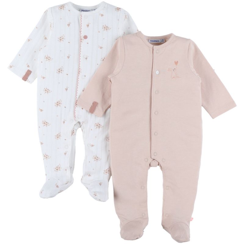 Lot de 2 pyjamas Jersey Vintage flowers (6 mois) Noukie's Produit 1