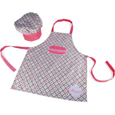 Tablier + toque de cuisinier Petit Chef Macaron Janod