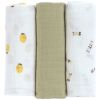Lot de 3 langes mousseline GOTS Happy Fruits Citron (85x85 cm) Lässig Produit 3