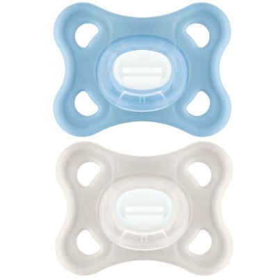 Lot de 2 sucettes Comfort Bleu en silicone (2-12 mois) MAM