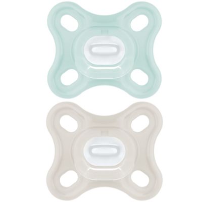 Lot de 2 sucettes Comfort vert d'eau en silicone (2-12 mois)