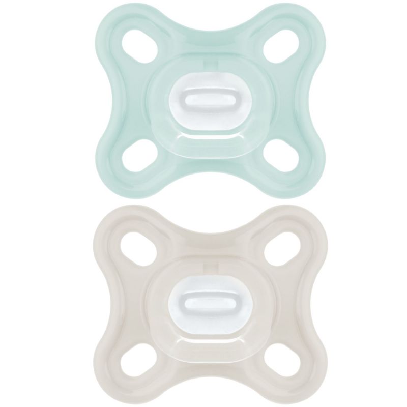Lot de 2 sucettes Comfort vert d'eau en silicone (2-12 mois) MAM Produit 1