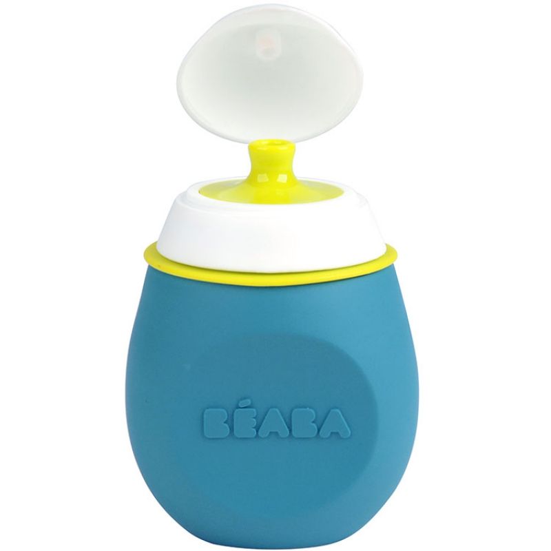 Gourde réutilisable Babysqueez 2 en 1 bleu Béaba