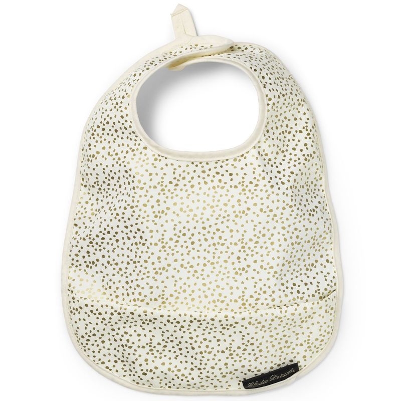 Bavoir plastifié à poche Gold Shimmer Elodie Details