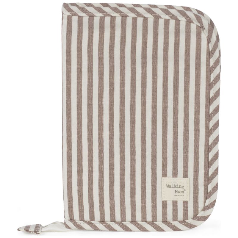 Protège carnet de santé Praliné Rayures Moka Walking Mum Produit 1