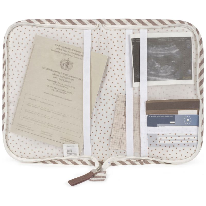 Protège carnet de santé Praliné Rayures Moka Walking Mum Produit 2