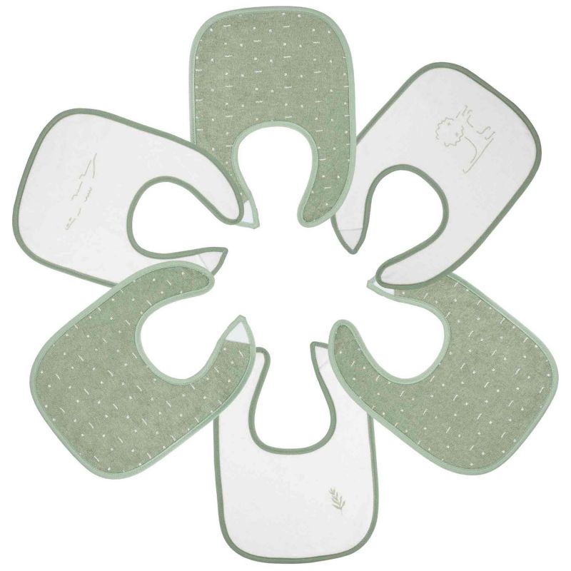 Lot de 6 bavoirs premier âge Grafic Trois Kilos Sept Produit 1