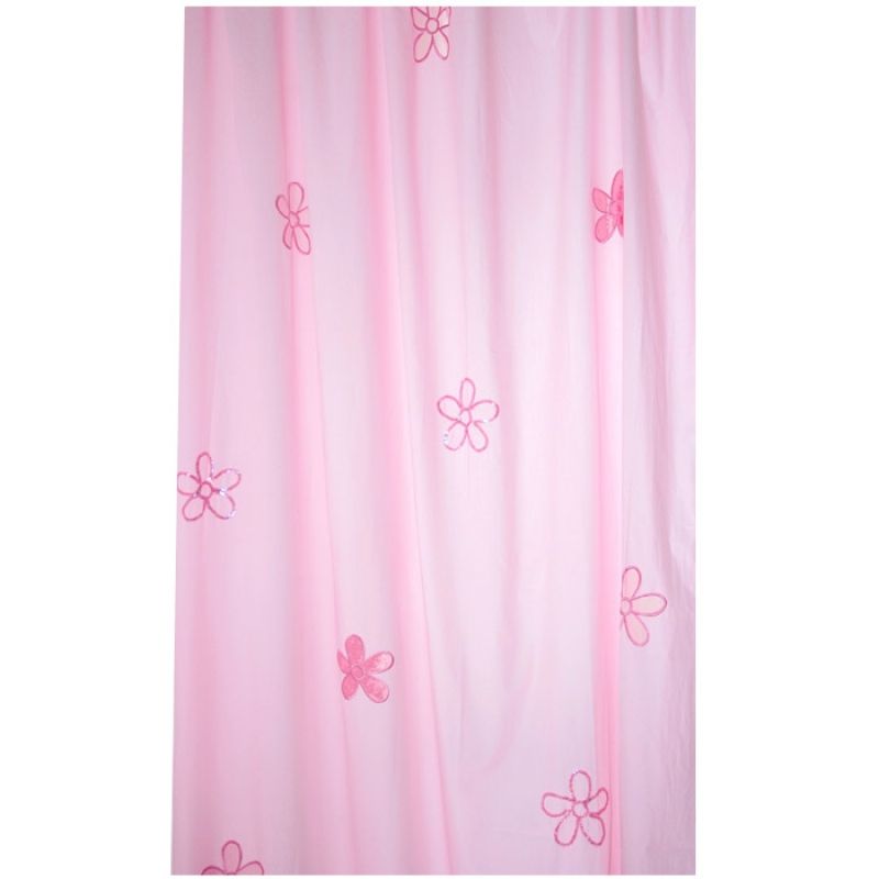Rideau Fleurs rose (145 x 280 cm) Taftan