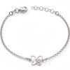 Bracelet Papillon rose (argent) - Baby bijoux