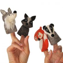 Marionnettes à doigts animaux de la forêt  par Papoose