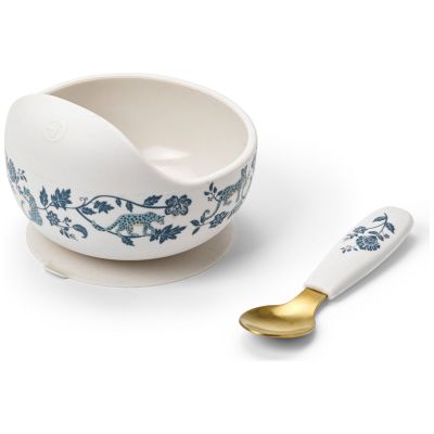 Set bol et cuillère en silicone Garden Leo Toile Elodie Details