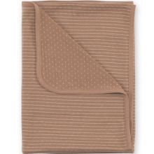 Couverture bébé Jersey Stripe Dunes marron (75 x 100 cm)  par Bemini