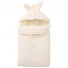 Nid d’ange fausse fourrure doublé gaze de coton ivoire (0-6 mois) - BB & Co