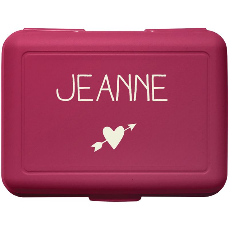Boîte à goûter rose (personnalisable) Les Griottes