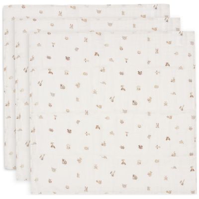 Lot de 3 langes en gaze de coton Animal Friends (70 x 70 cm) Jollein