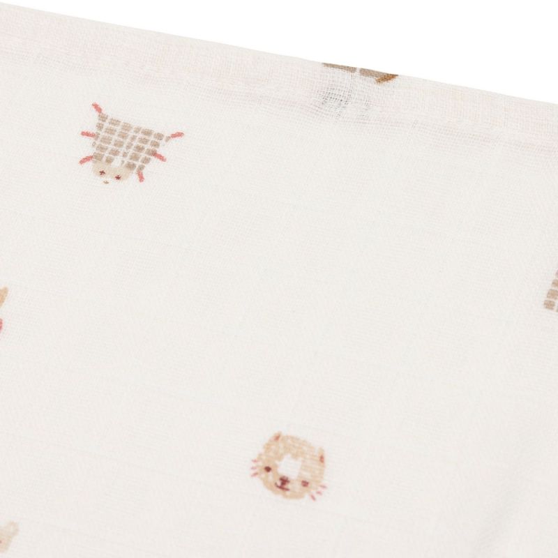 Lot de 3 langes en gaze de coton Animal Friends (70 x 70 cm) Jollein Produit 4