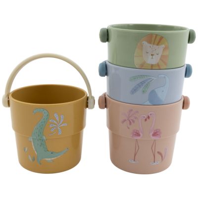 Lot de 4 gobelets de bain Safari Friends Little Dutch