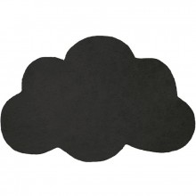 Tapis coton nuage noir (64 x 100 cm)  par Lilipinso