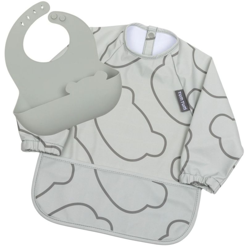 Set de 2 bavoirs Gris TUM TUM Produit 1