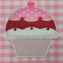 Tableau Candy Colours cupcake (30 x 30 cm)  par Moepa