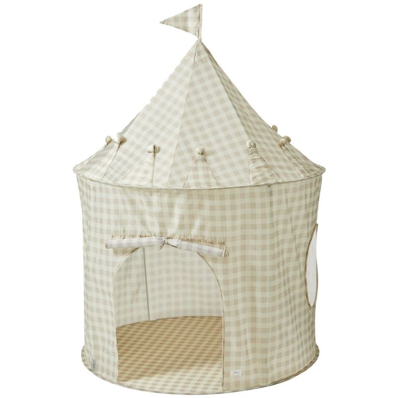 Tente de jeu en tissu recyclé Vichi Beige 3 sprouts Produit 1
