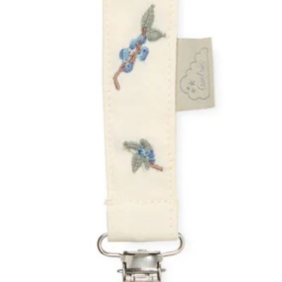 Attache sucette brodé Blueberries