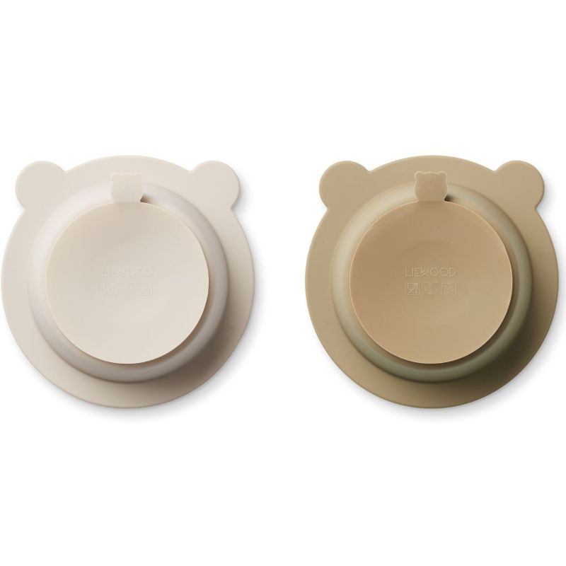 Lot de 2 bols à ventouse Peony sandy-oat Liewood Produit 3