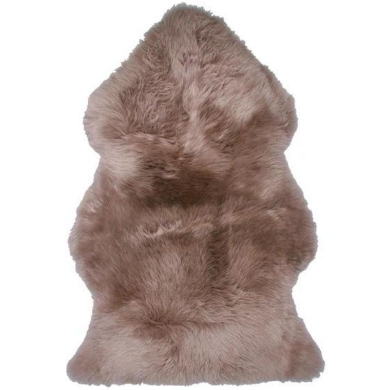 Tapis peau de mouton Douchka taupe (67 x 100 cm) Nattiot