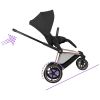 Duo e-PRIAM 2026 Poussette électrique tout-terrain avec nacelle pliable Rose Gold Sepia Black Cybex Produit 8