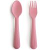 Cuillère et fourchette Dusty Rose Mushie Produit 1