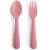 Variation Rose du produit Cuillère et fourchette Dusty Rose de la marque Mushie
