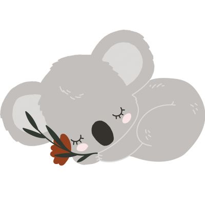 Tapis en coton Koala endormi (150 x 100 cm)  par Lilipinso