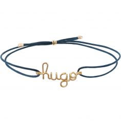 Bracelet cordon coton ciré Prénom goldfilled jaune (personnalisable) - Padam Padam