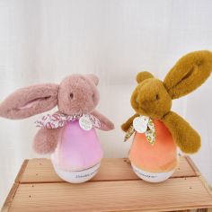 Veilleuse musicale culbuto ocre Lapin Doudou (24 cm)