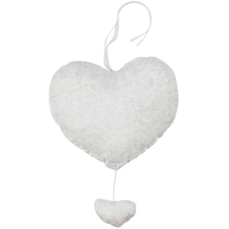 Coeur musical Grey Birds (27 cm) Les Rêves d'Anaïs