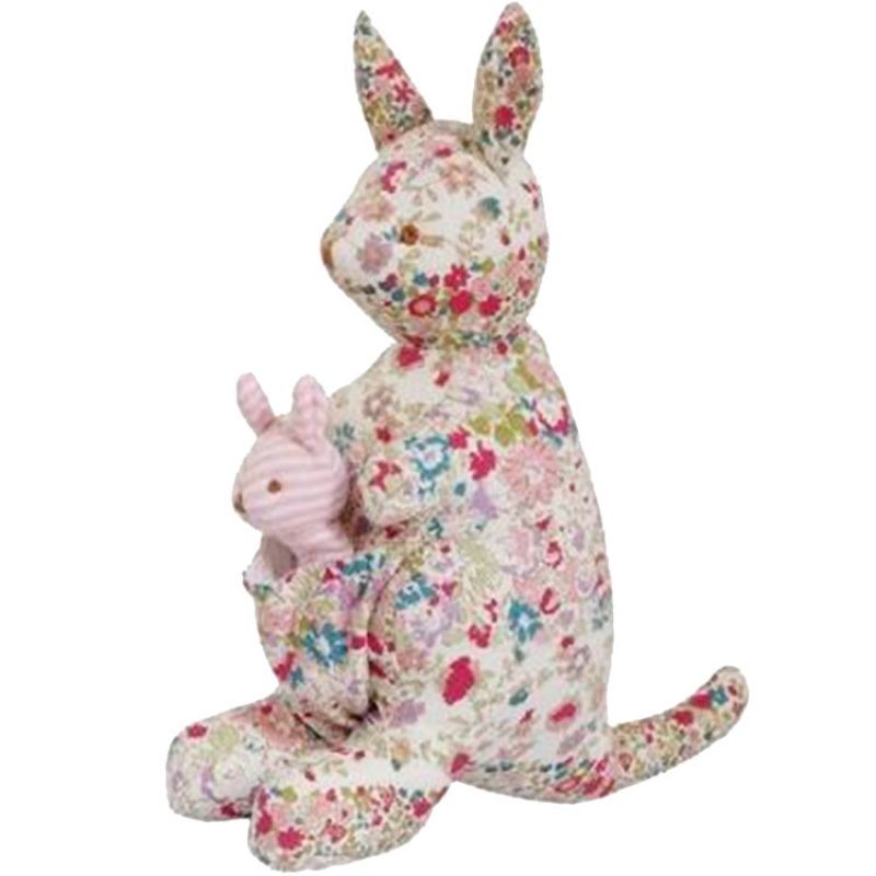 Peluche musicale Kangourou Fleurs Roses (20 cm) Trousselier