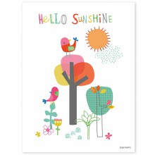 Affiche oiseaux Hello sunshine by Dawn Machell (30 x 40 cm)  par Lilipinso