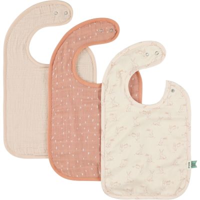 Lot de 3 bavoirs Rosy Rabbit  par Trixie