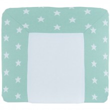 Housse de matelas à langer XL Star vert menthe et blanc (75 x 85 cm)  par Baby's Only