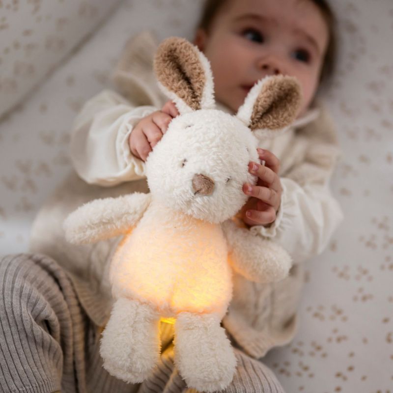 Peluche veilleuse Lapin Ecru (25 cm) Nattou Ambiance 2