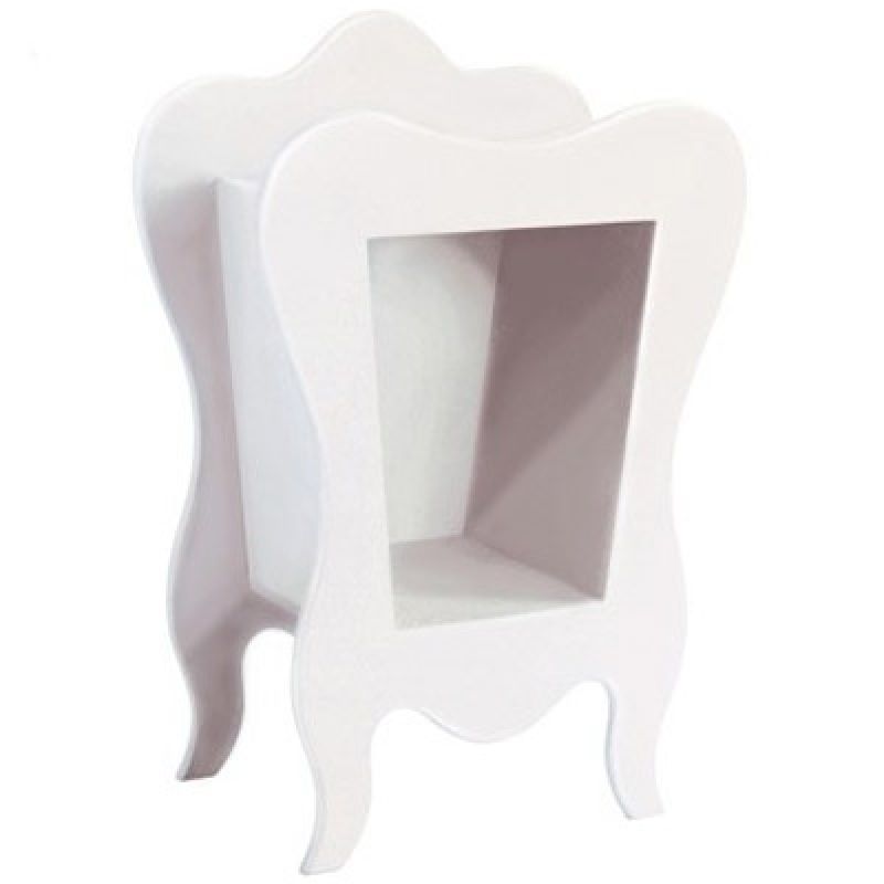 Chevet design Volute finition laqué blanc Mathy by bols