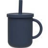 Tasse à paille en silicone Jeans Blue - Jollein