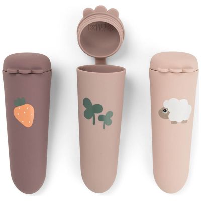 Lot de 3 moules à glace silicone Sheepy Rose