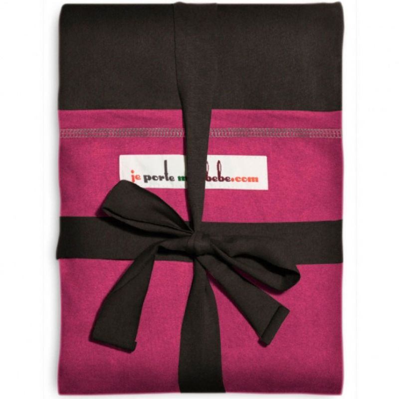 Echarpe de portage L'Originale café noir poche fuchsia Love Radius